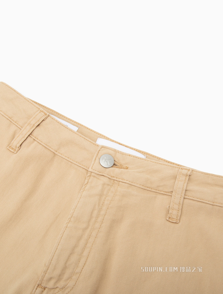 【复刻90系列】Calvin Klein 女士高腰直筒砂土色牛仔裤J219157