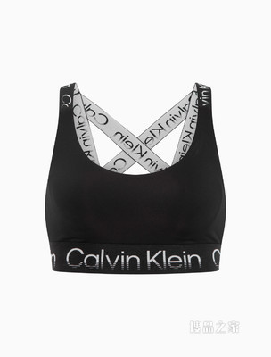 Calvin Klein 女士舒适支撑交叉LOGO提花肩带文胸4WS2K166