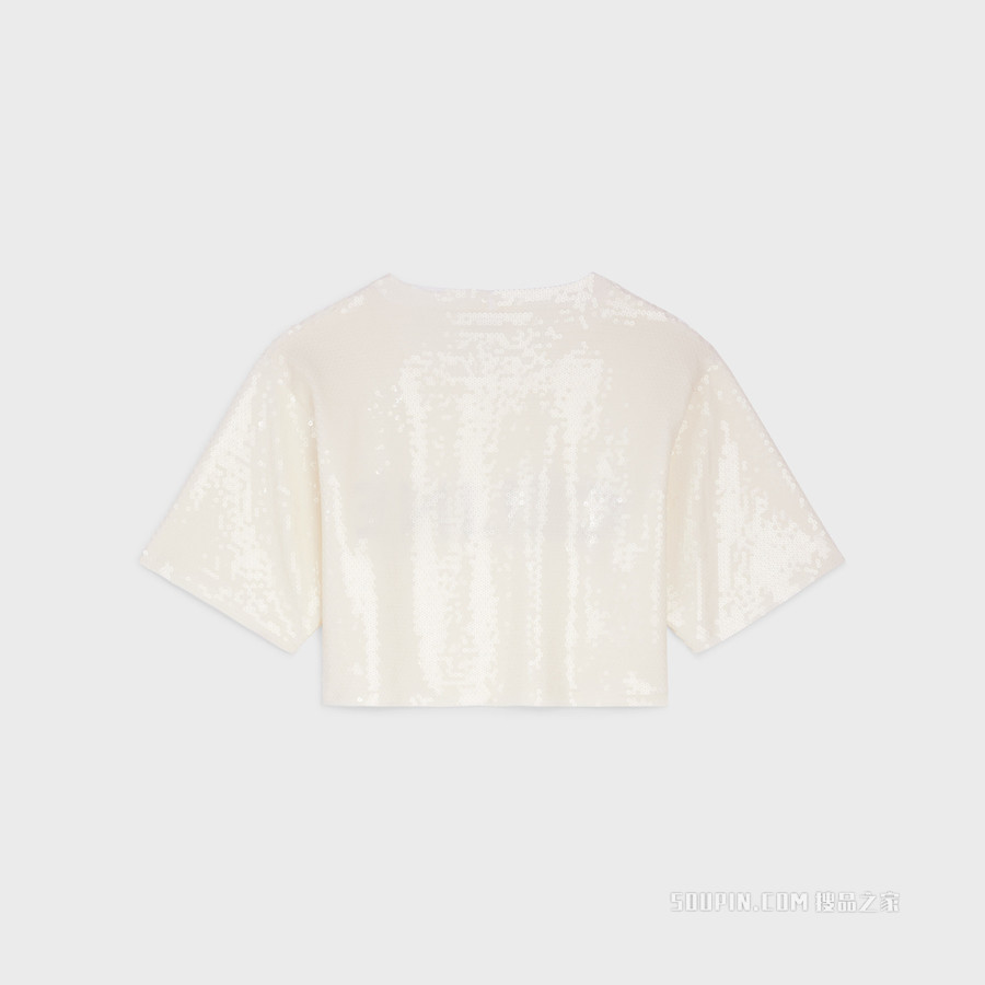 CELINE刺绣棉质平纹针织T恤 23696