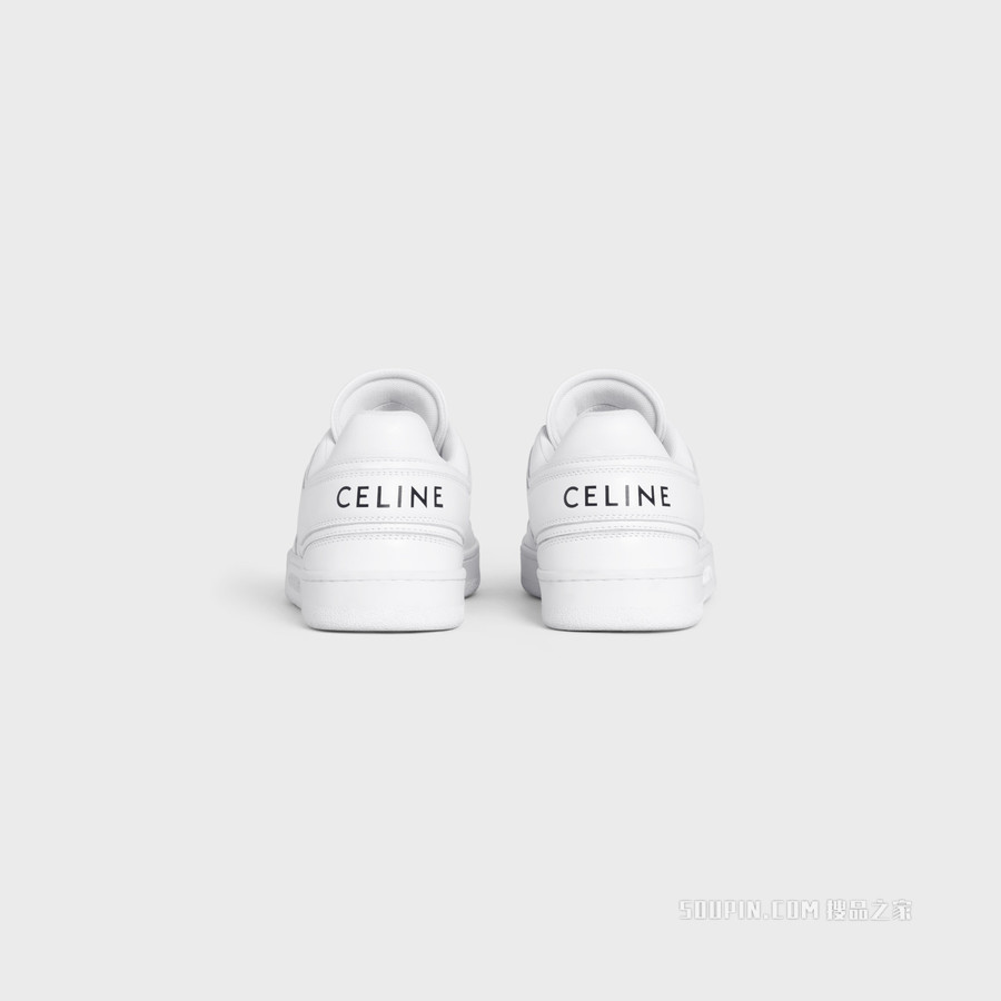 CELINE TRAINER牛皮革低帮系带运动鞋 23740