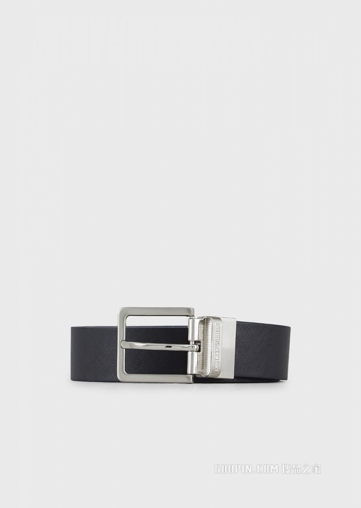 可换带扣印花牛皮双面腰带礼盒 | Emporio Armani
