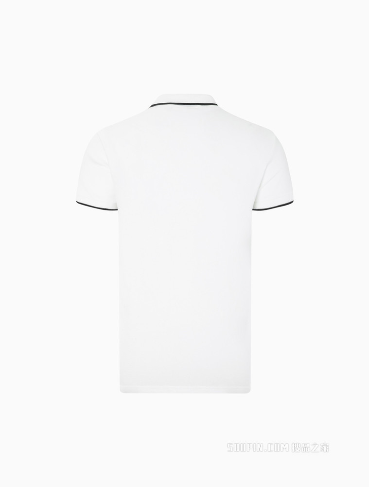 Calvin Klein 男休闲镶边翻领小LOGO透气短袖POLO衫J319183
