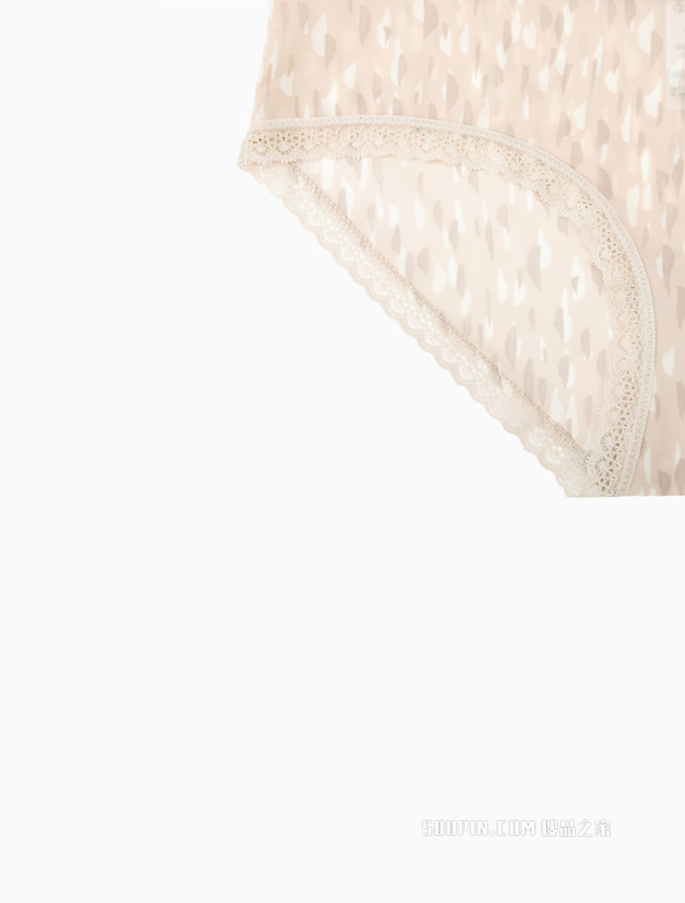 Calvin Klein 女士性感蕾丝循环LOGO透气半包臀三角内裤QD3767