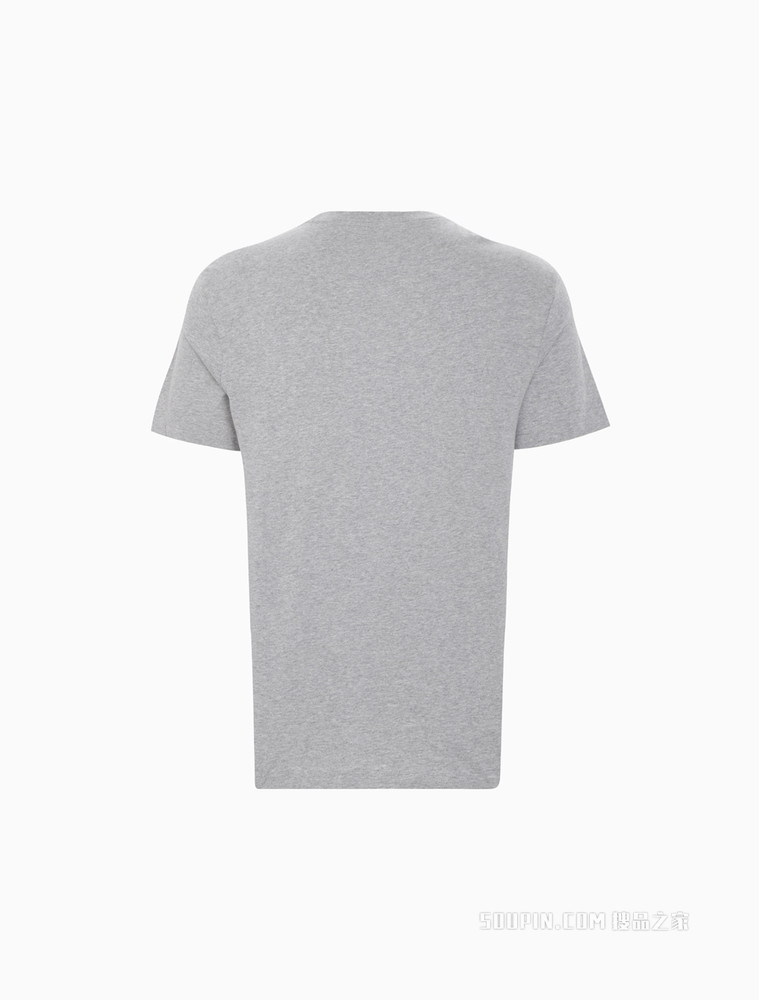 Calvin Klein 男士圆领晕染印花植绒LOGO短袖T恤40IC809