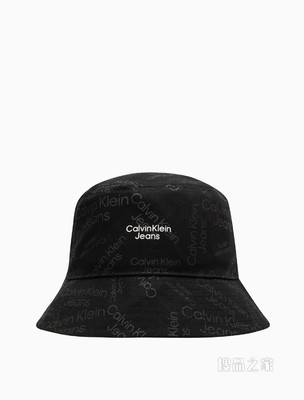 Calvin Klein 男士时尚简约纯棉透气满印字母渔夫帽HX0262