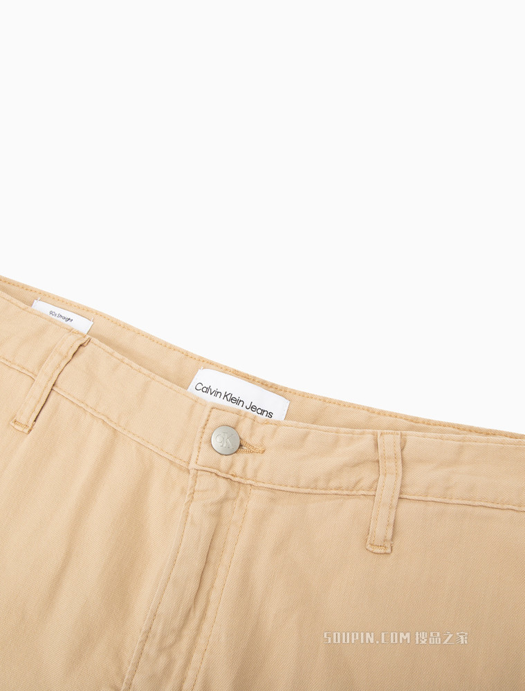 【复刻90系列】Calvin Klein 男士纯棉直筒砂土色牛仔裤J320940