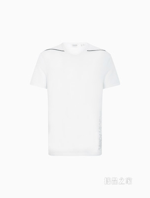 Calvin Klein 男士时尚圆领线形字母印花透气短袖T恤40HC402