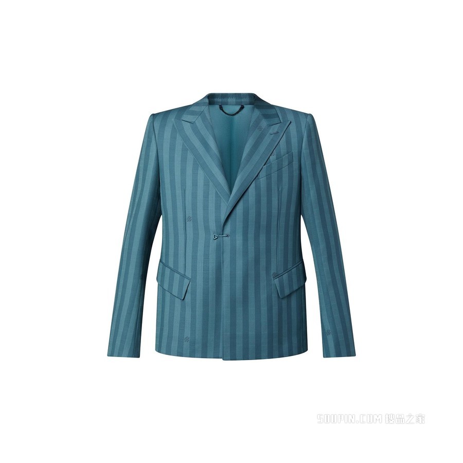 DAMIER 条纹钩扣夹克