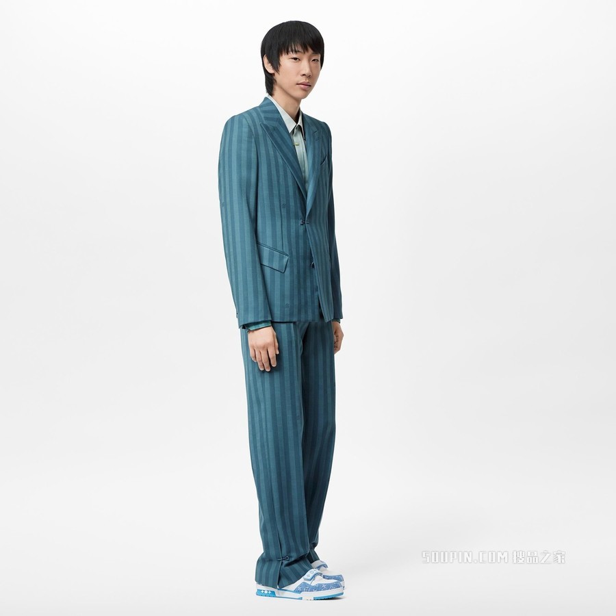 DAMIER 条纹钩扣夹克