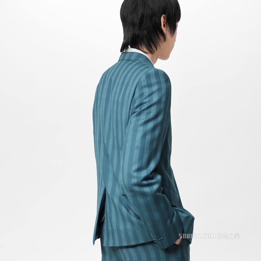 DAMIER 条纹钩扣夹克