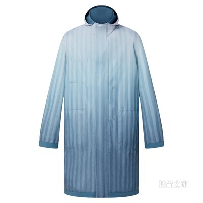 DAMIER 条纹双面派克大衣