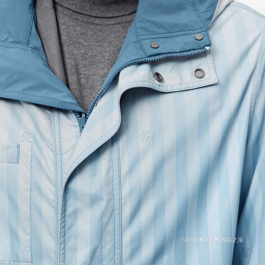 DAMIER 条纹双面派克大衣