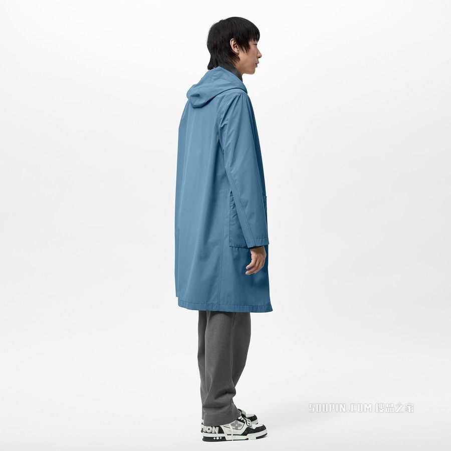 DAMIER 条纹双面派克大衣