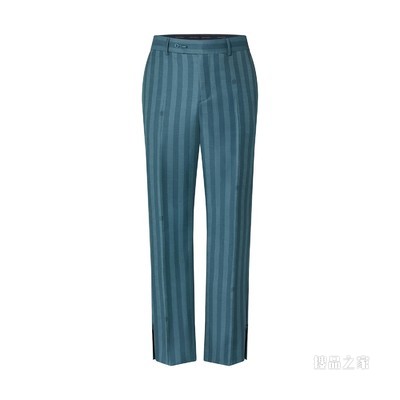 DAMIER 条纹钩扣长裤
