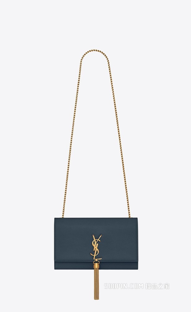 Kate中号粒面压印皮革链条包