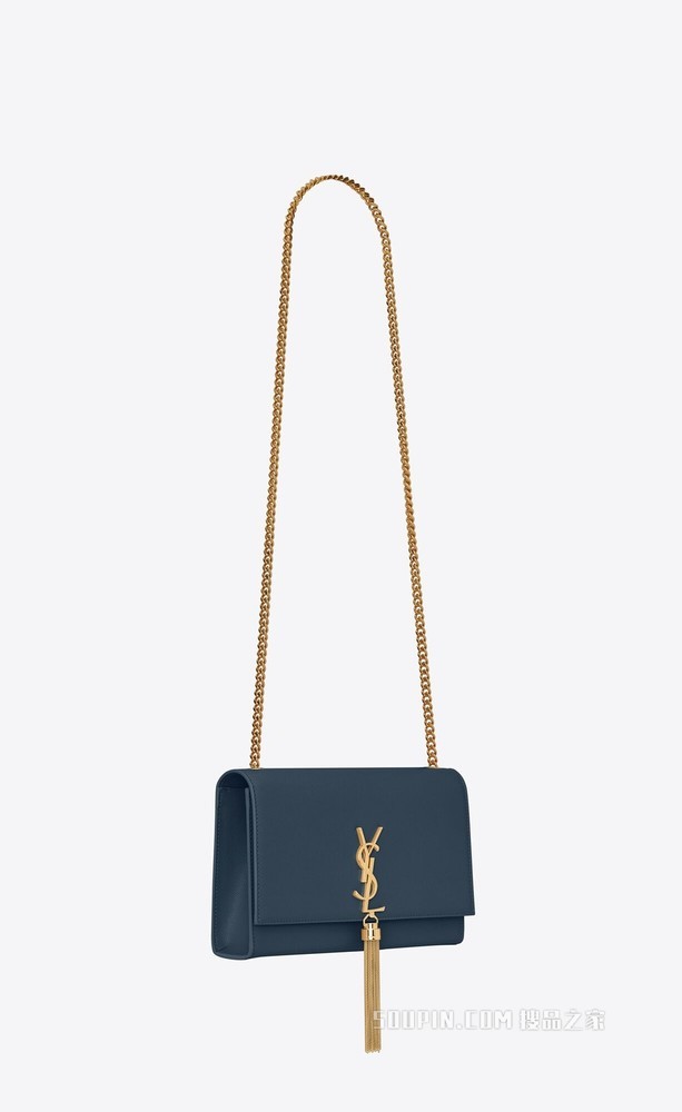 Kate中号粒面压印皮革链条包