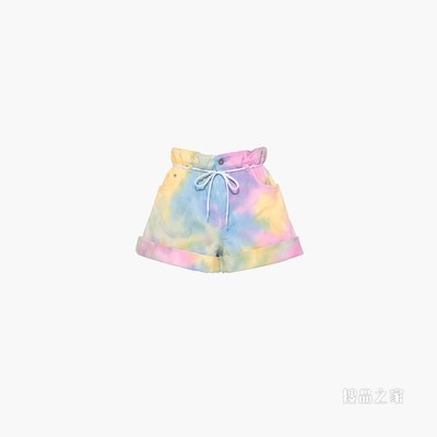 彩色牛仔短裤