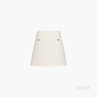 圈绒迷你半身裙