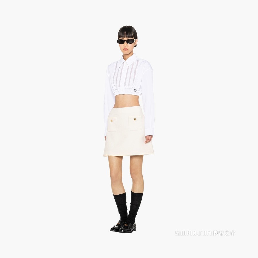 圈绒迷你半身裙
