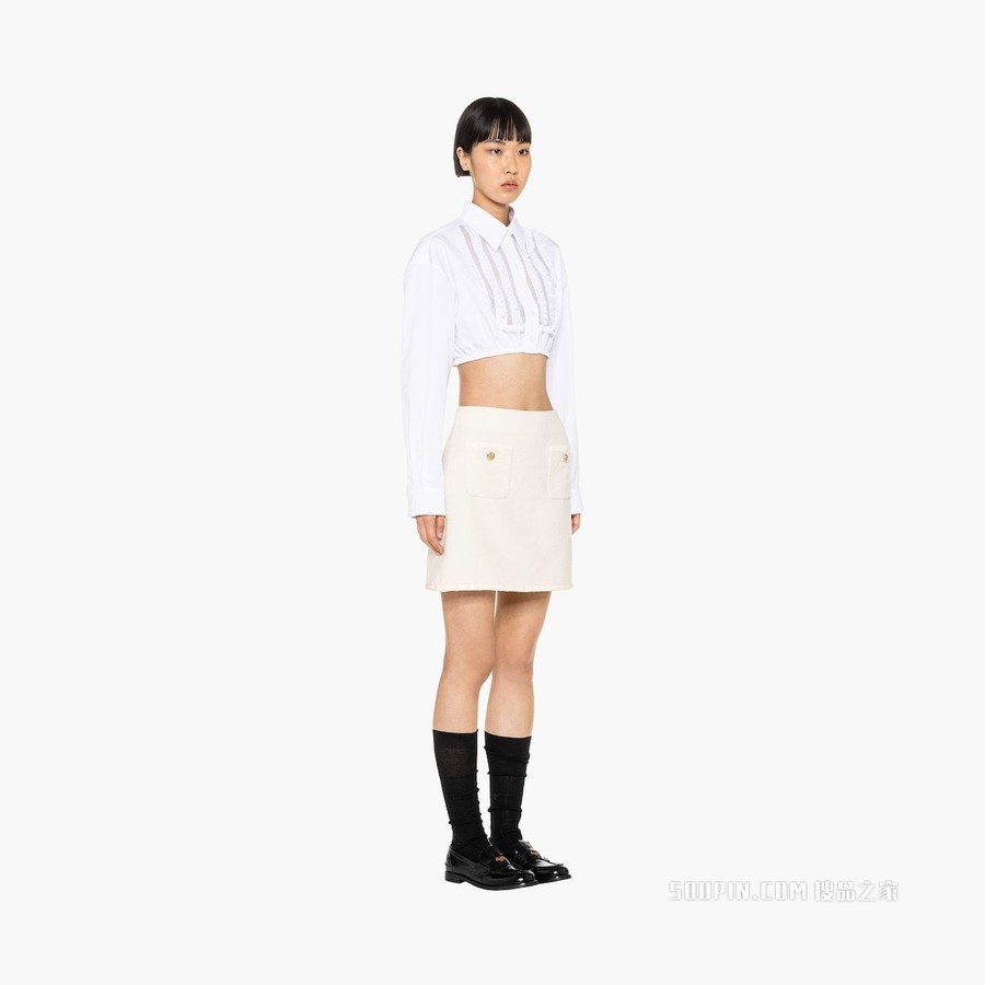圈绒迷你半身裙