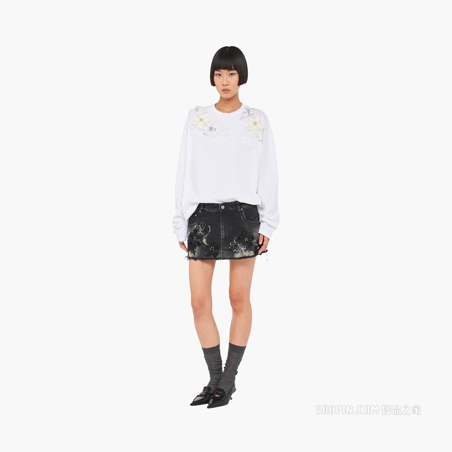 刺绣棉质T恤