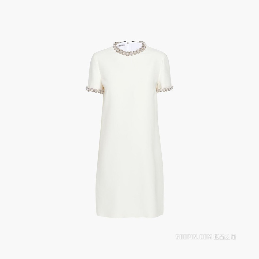 刺绣卡迪连衣裙