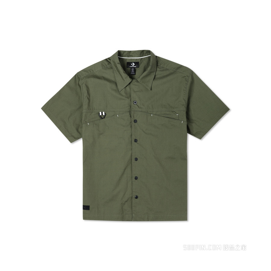 【男女同款】LAYERING SHIRT 中性 绿色