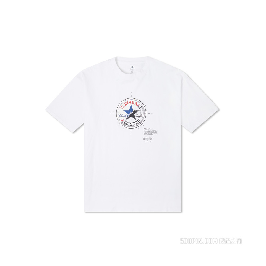 【男女同款】CHUCK ANATOMY OVERSIZED TEE 中性 白色