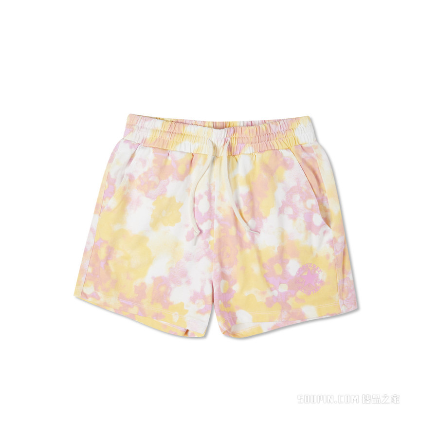 【女子】春夏潮流印花松紧腰运动短裤 女款 粉红色
