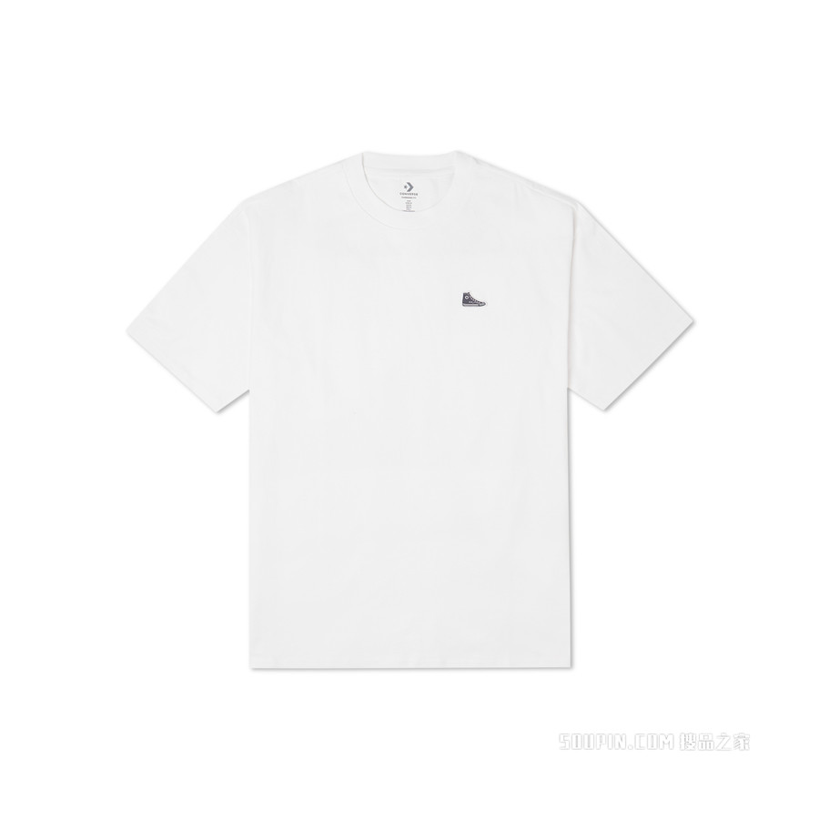 【男女同款】CONVERSE CHUCK TAYLOR SHOE PATCH S/S TEE 男款 白色