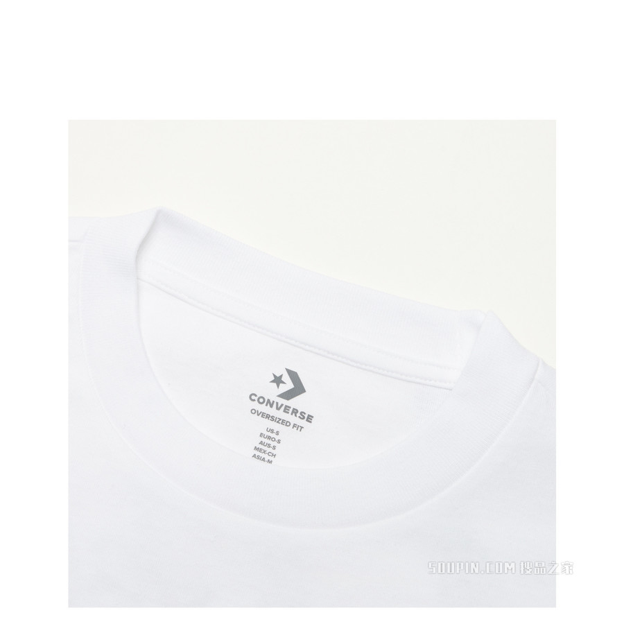 【男女同款】CONVERSE CHUCK TAYLOR SHOE PATCH S/S TEE 男款 白色