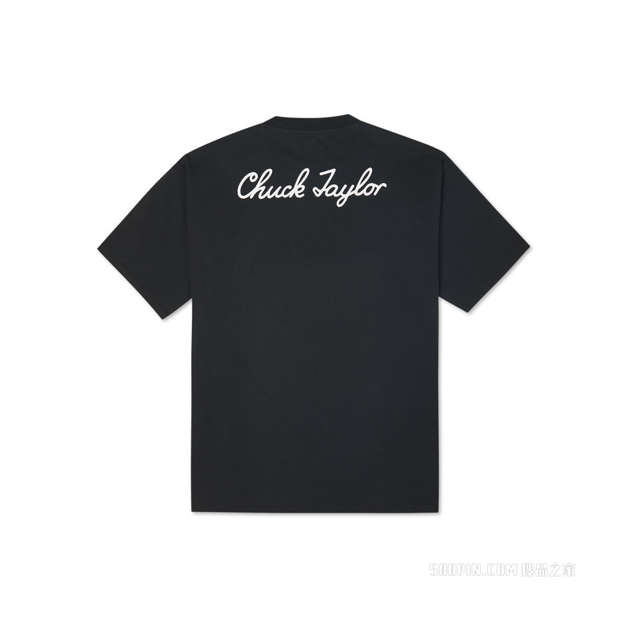 【男的】CONVERSE CHUCK TAYLOR SHOE PATCH S/S TEE 男款 墨黑色