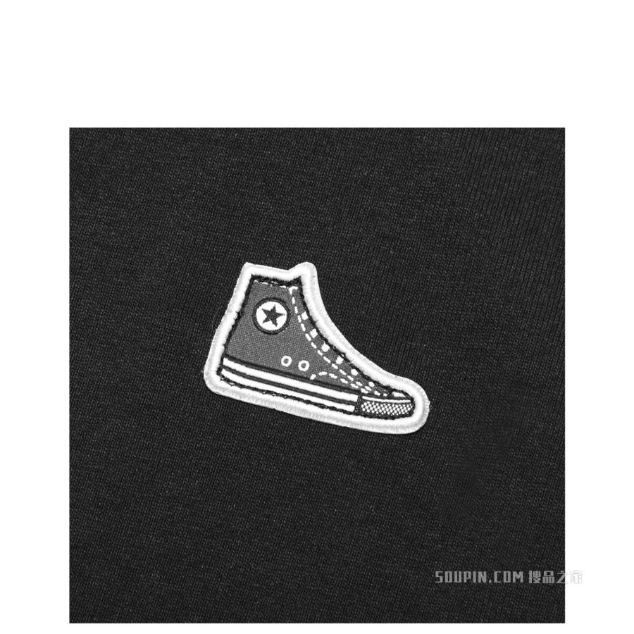 【男的】CONVERSE CHUCK TAYLOR SHOE PATCH S/S TEE 男款 墨黑色