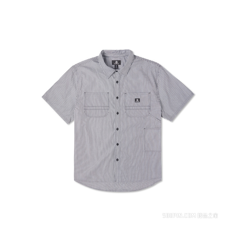 【男子】Woven Carpenter Short Sleeve Button Down 男款 黑色