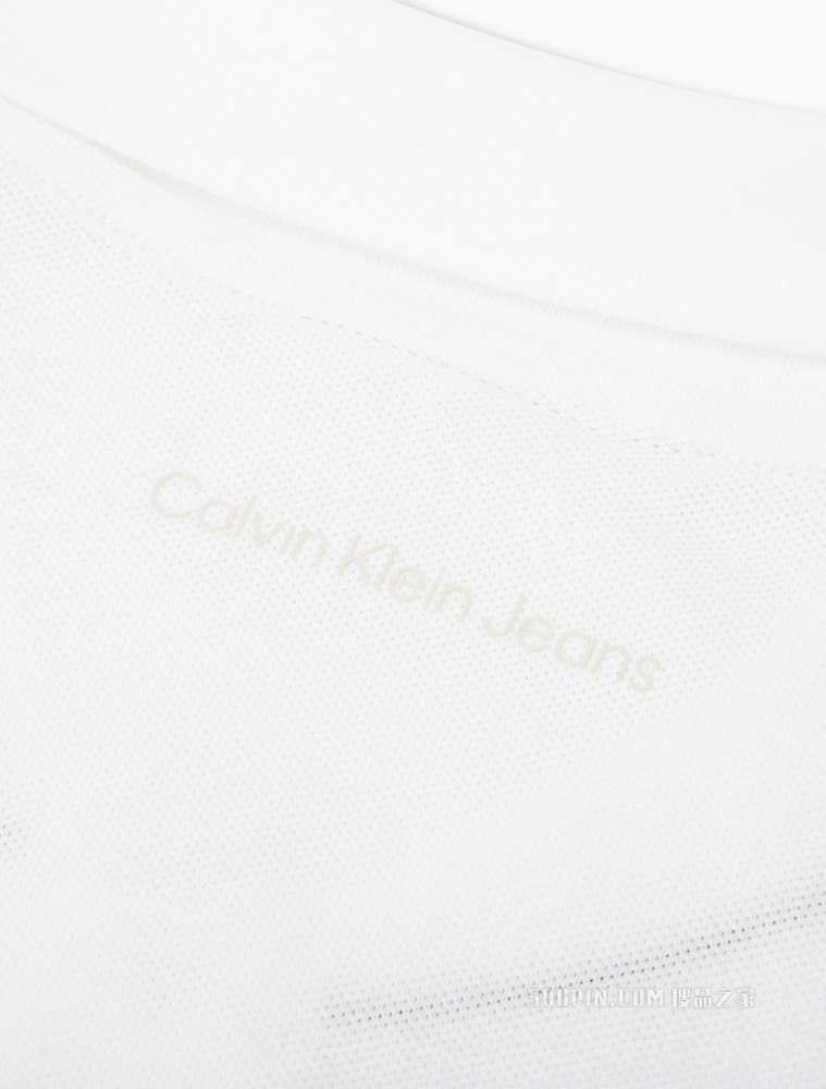 Calvin Klein 男士时尚翻领螺纹醒目提花袖口短袖POLO衫J320564