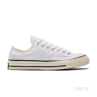 【男女同款】Chuck 70低帮复古帆布小白鞋 中性 白色