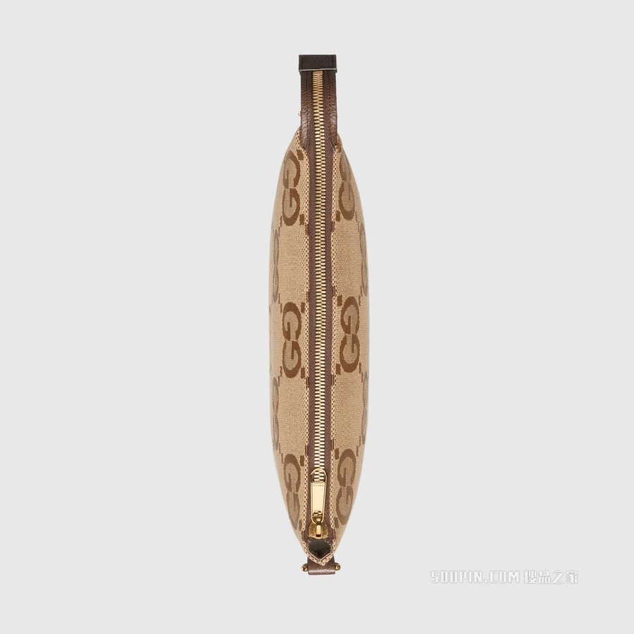 饰超级双G图案邮差包 驼色和乌木色GG帆布