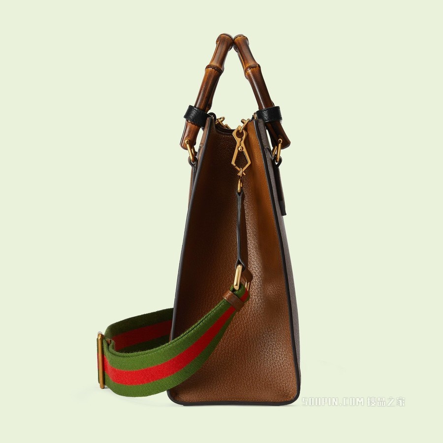 Gucci Diana竹节中号托特包 原色皮革