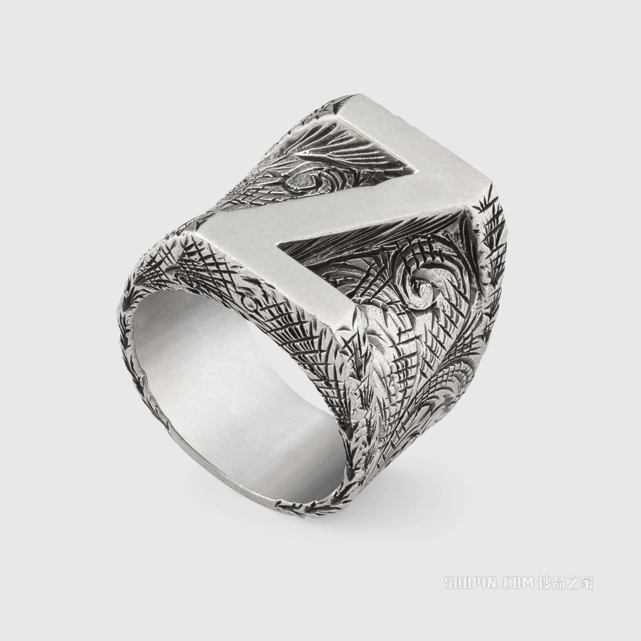 字母“Z”造型纯银戒指 纯银