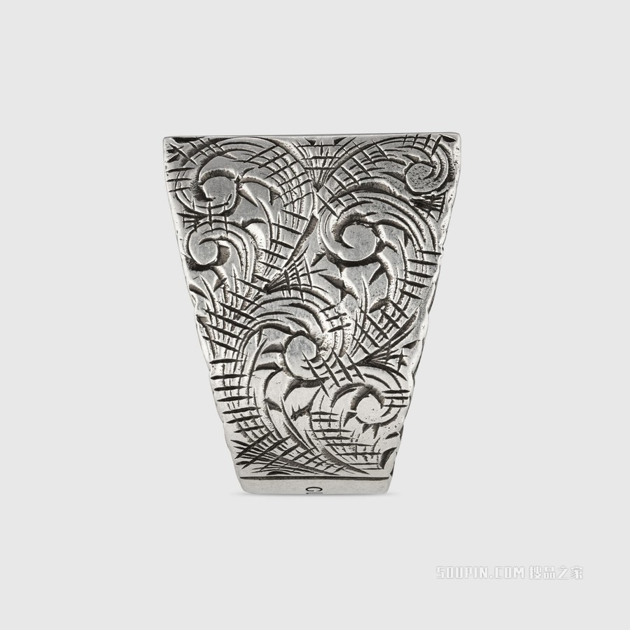 字母“W”造型纯银戒指 纯银