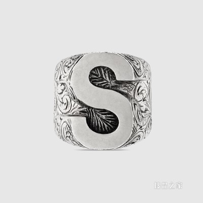 字母“S”造型纯银戒指 纯银