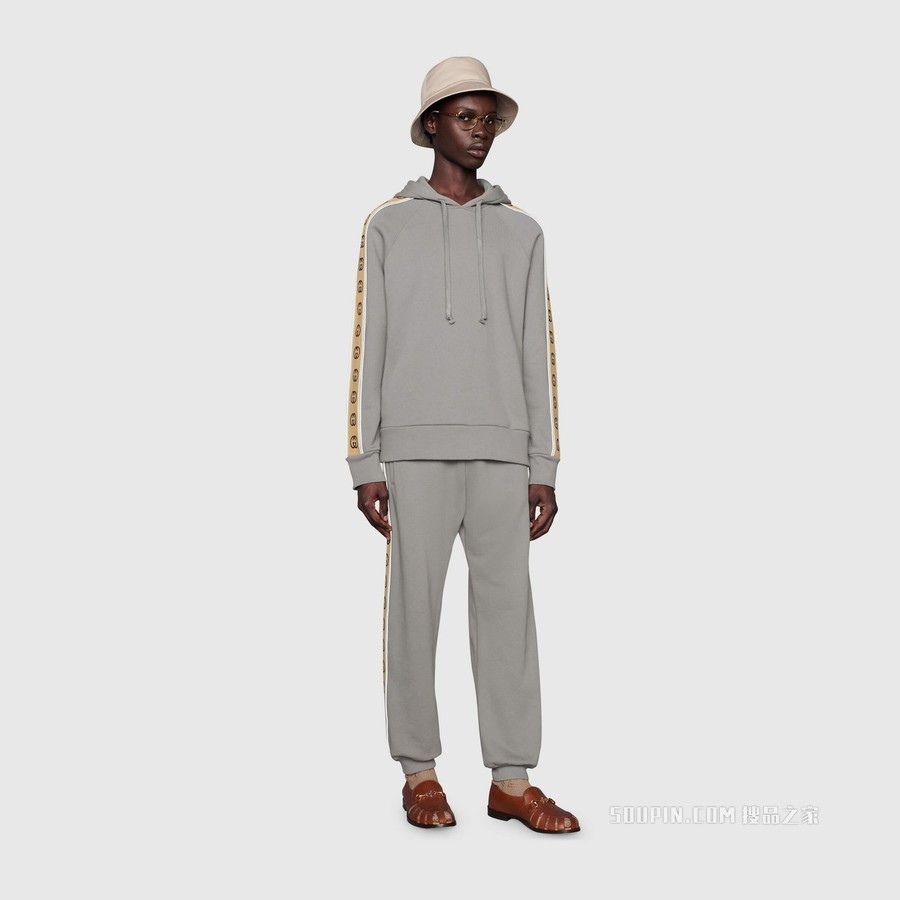 针织棉长裤 灰色