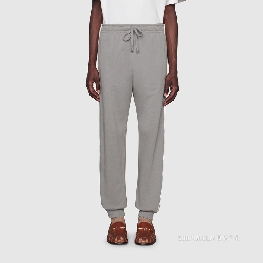 针织棉长裤 灰色