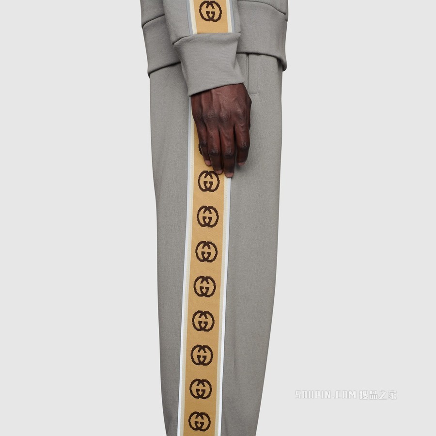 针织棉长裤 灰色