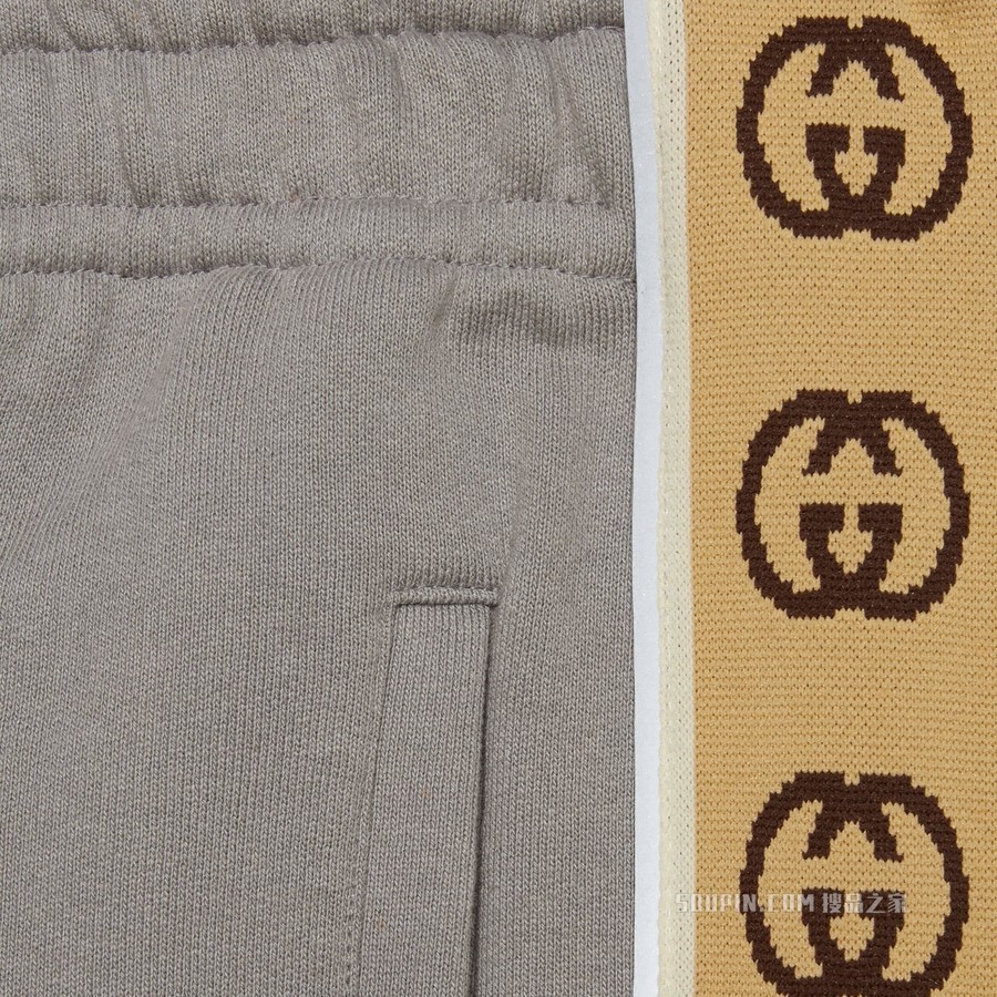 针织棉长裤 灰色