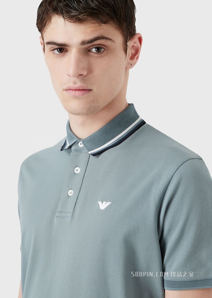 柔软棉质短袖POLO衫 | Emporio Armani