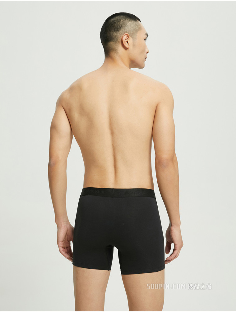 【简约系列】Calvin Klein 男士三条装循环LOGO宽松平角内裤NB3060