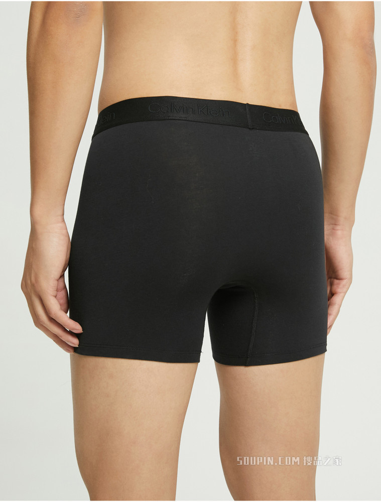 【简约系列】Calvin Klein 男士三条装循环LOGO宽松平角内裤NB3060