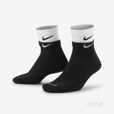Nike Everyday Plus Cushioned Ankle 训练袜（1 双）