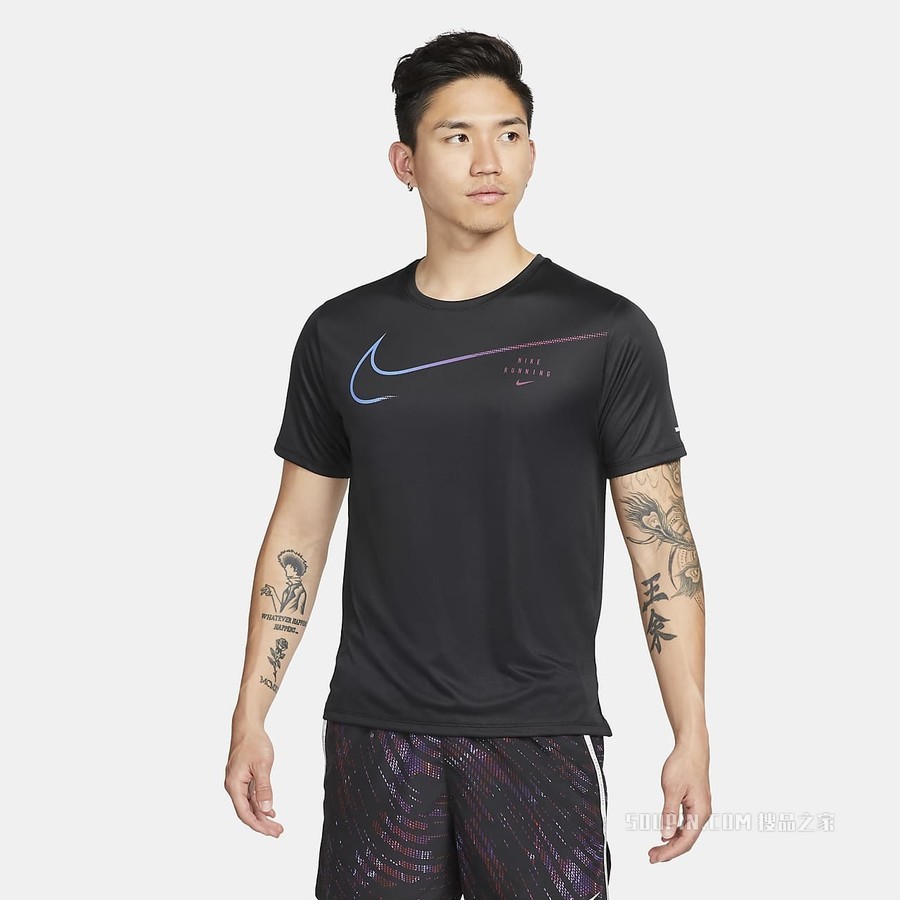 Nike Dri-FIT Run Division Miler 男子短袖印花跑步上衣